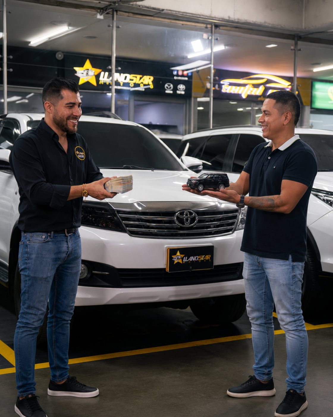 Pago de contado por un vehículo en LLANOSTAR MOTORS
